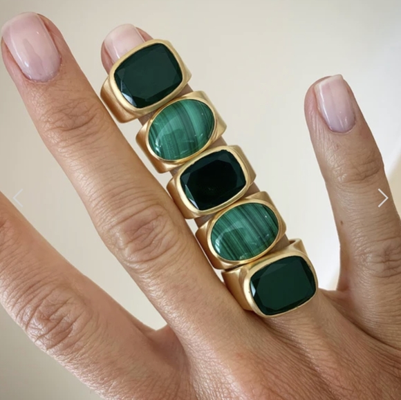 FAIRLEY GREEN AGATE FOREST RING - Picture 5 of 10